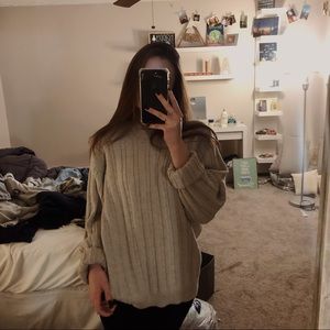 oversized knit sweater